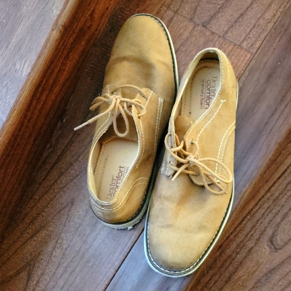 Dexter Comfort Memory Foam Men's Causal lace up Kakhi suede Size 10 1/2